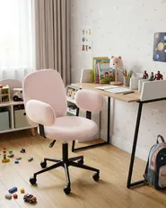 Desk Chair MORAGA Velvet Pastel Pink_1024860