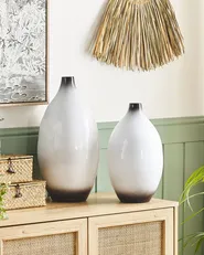Decorative Vase BAEZA 46 cm Ceramic White_868718