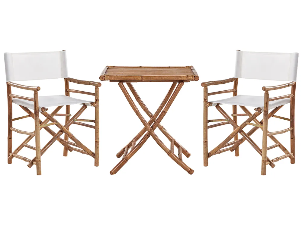 Bistro Set klappbar MOLISE Bambus Braun