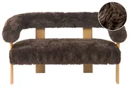 Sofa 2 Seater ILBRO Faux Fur Dark Brown/ Light Brown_1057578