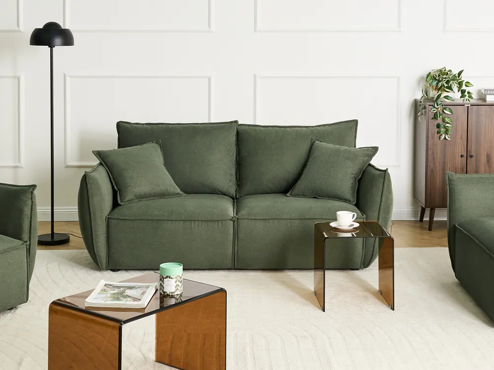 Sofa 3-Sitzer KUNES Stoff Grün