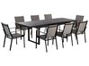 Gartenmöbel Set 8-Sitzer VALCANETTO/BUSSETO Metall Schwarz