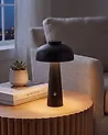Kabellose LED Tischlampe AGUSAN mit Dimmer Metall Schwarz