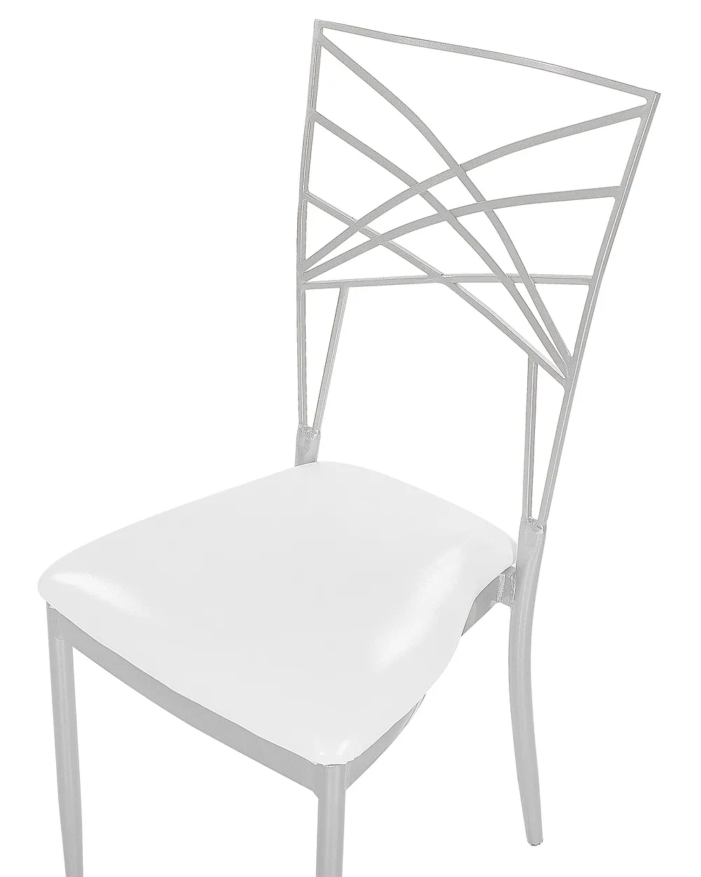 Set of 2 Dining Chairs GIRARD Metal Silver_782826