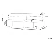 Sofa 3 Seater LAERDAL Fabric Green_1062042