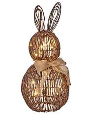 LED Dekoration Kaninchen NAUVO Polyrattan Braun_1182528