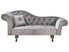 Linksseitige Chaiselongue LATTES II Samtstoff Grau