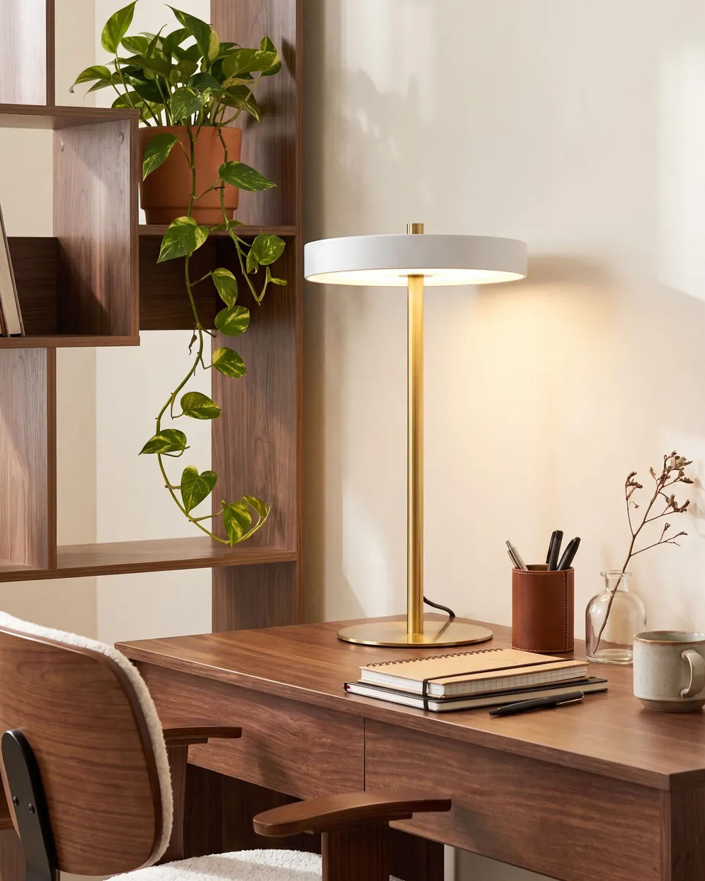 LED Tischlampe EVENLODE mit Dimmer Metall Weiß