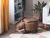 Tierhocker mit Stauraum HIPPO Nilpferd Kunstleder Braun