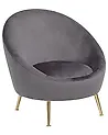 Sessel LANGA Samtstoff Grau