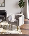 Sessel LACONIA Samtstoff Hellgrau