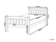 Bed Pine Wood GIVERNY 90 x 200 cm (EU Single) White_751171