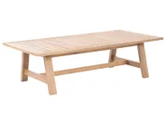Lounge Set mit Tisch und Ottomane 4-Sitzer SUMBA Akazienholz Hellbraun_1087426