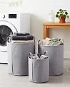Aufbewahrungskorb 3er Set ARCHA Baumwolle Grau