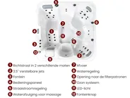 Buiten hottub met LED CALIMA Wit_967608