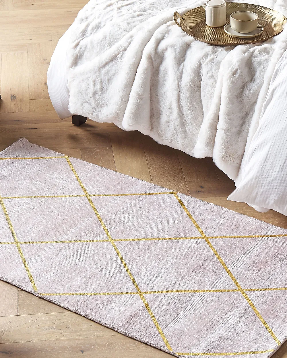 Teppich ATIKE Rosa 80 x 150 cm Viskose_1179424