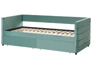 Tagesbett mit Stauraum MARRAY Samtstoff Mintgrün 90 x 200 cm_1022004