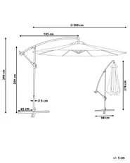 Ampelschirm 300 cm RAVENNA Sandbeige_769697