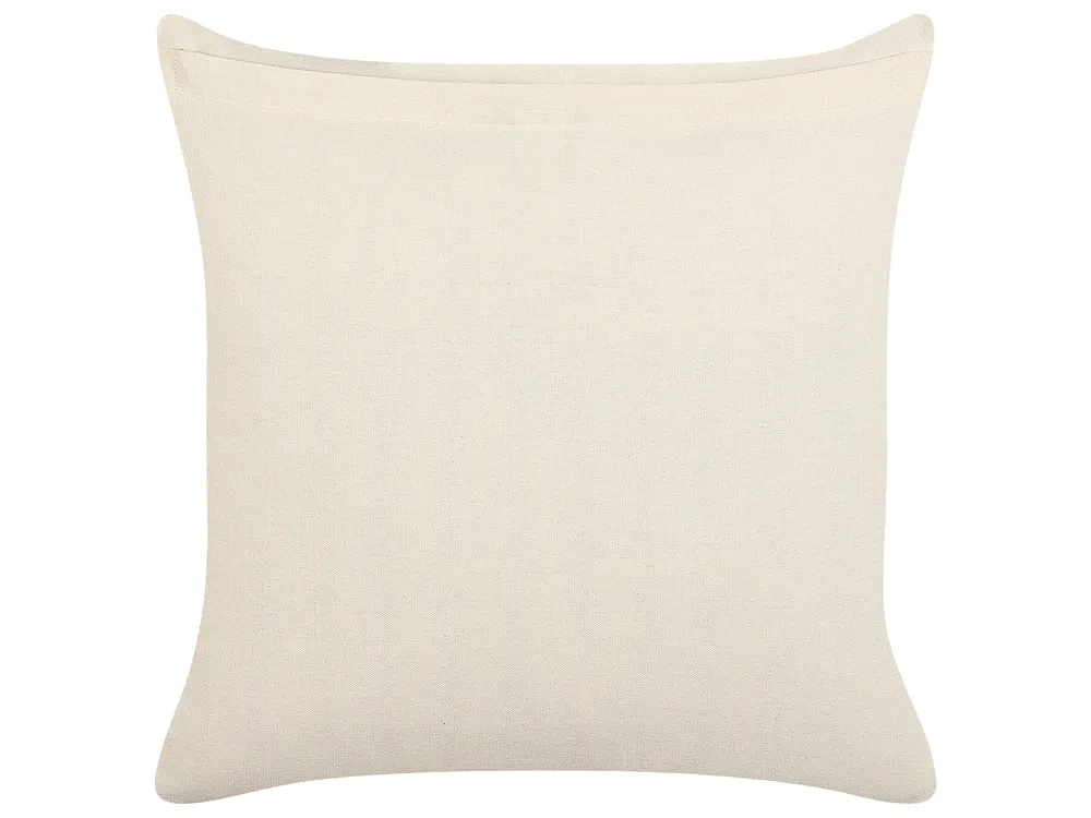 Throw Cushion CERCIS 45 x 45 cm Cotton Beige Geometric Pattern_838596