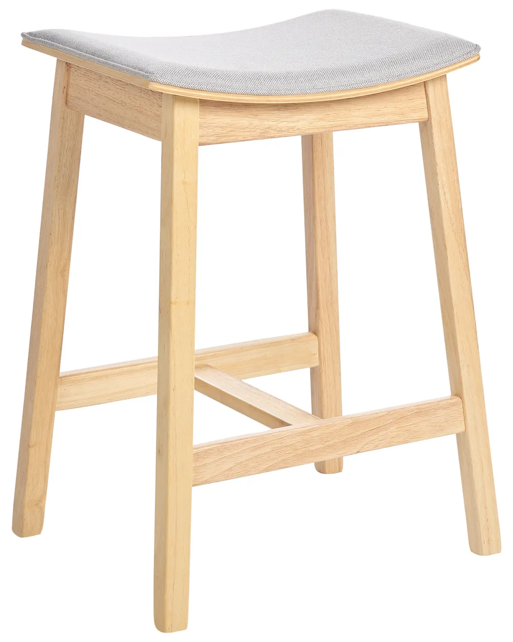 Set of 2 Bar Stools DIXON Wood Light Brown/ Grey_949299