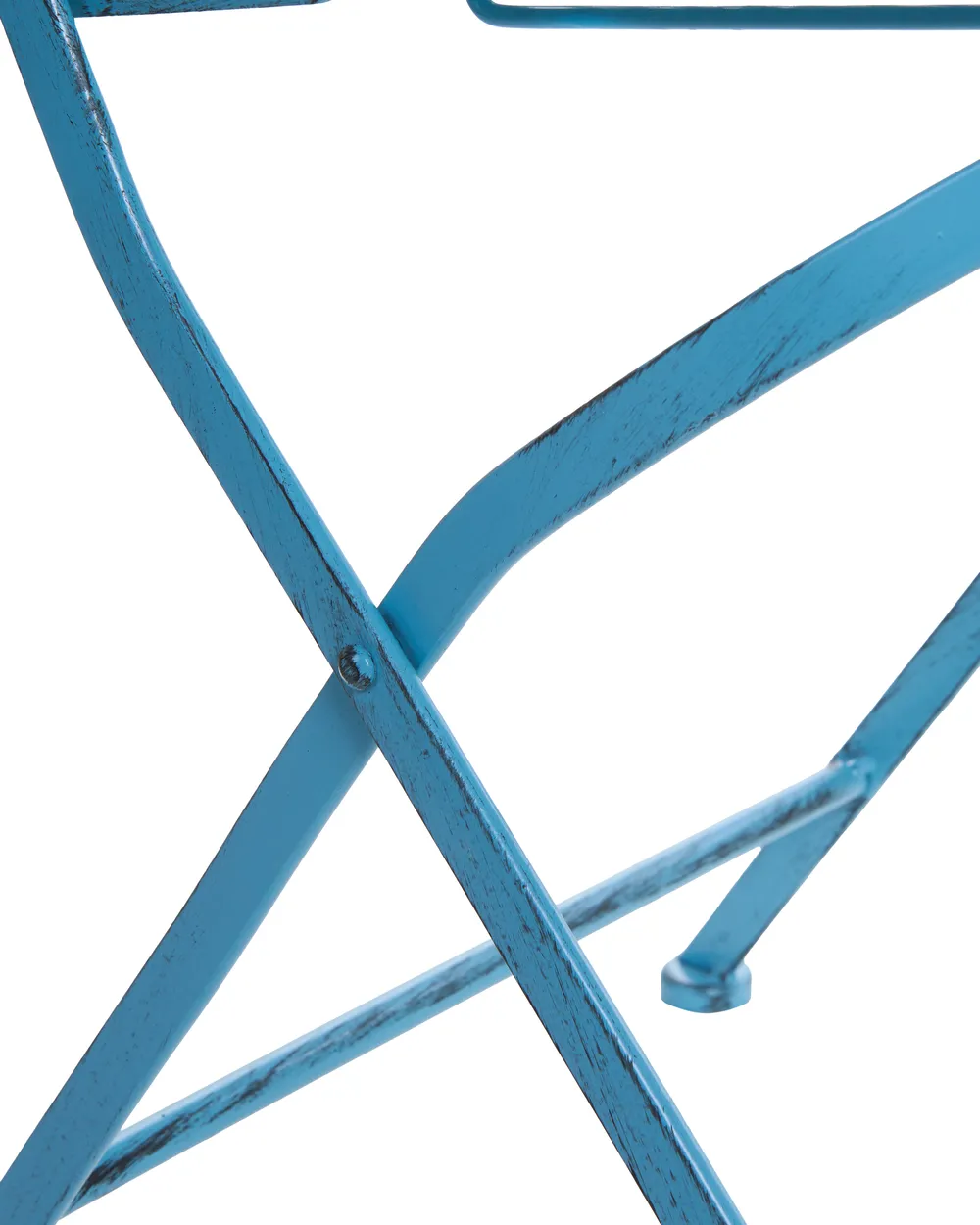 Bistro Set klappbar PAVIA Metall Blau_1046310