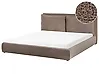 Bett mit Lattenrost Bouclé BAJONNA 180 x 200 cm Braun