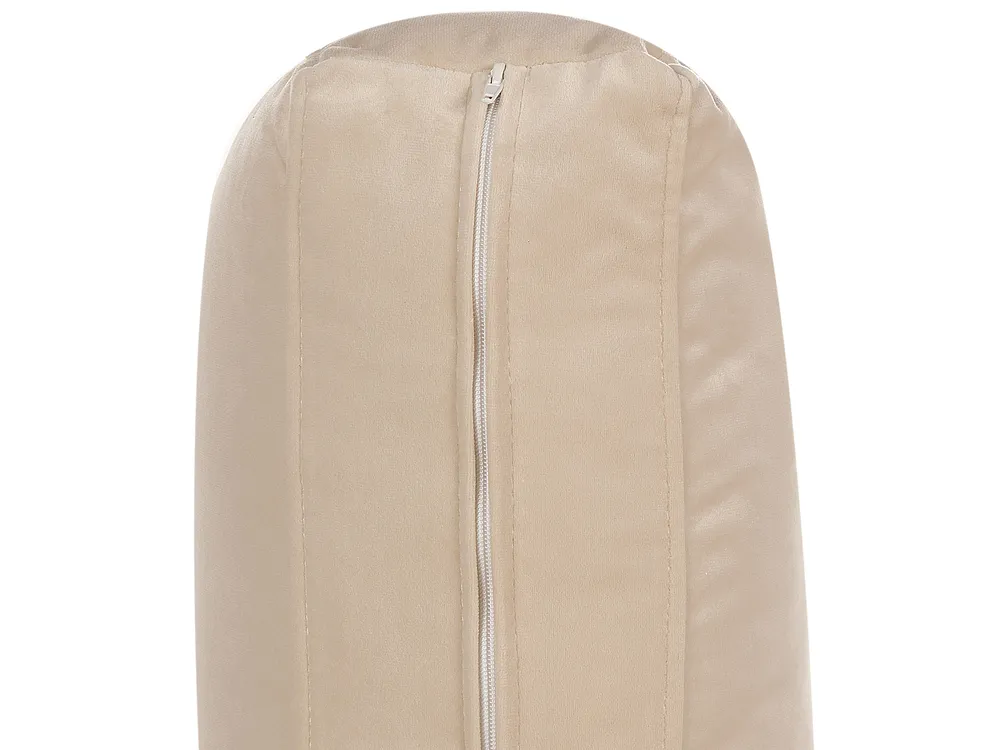 Ecksofa 4-Sitzer VINTERBRO Samtstoff Beige rechtsseitig_897403