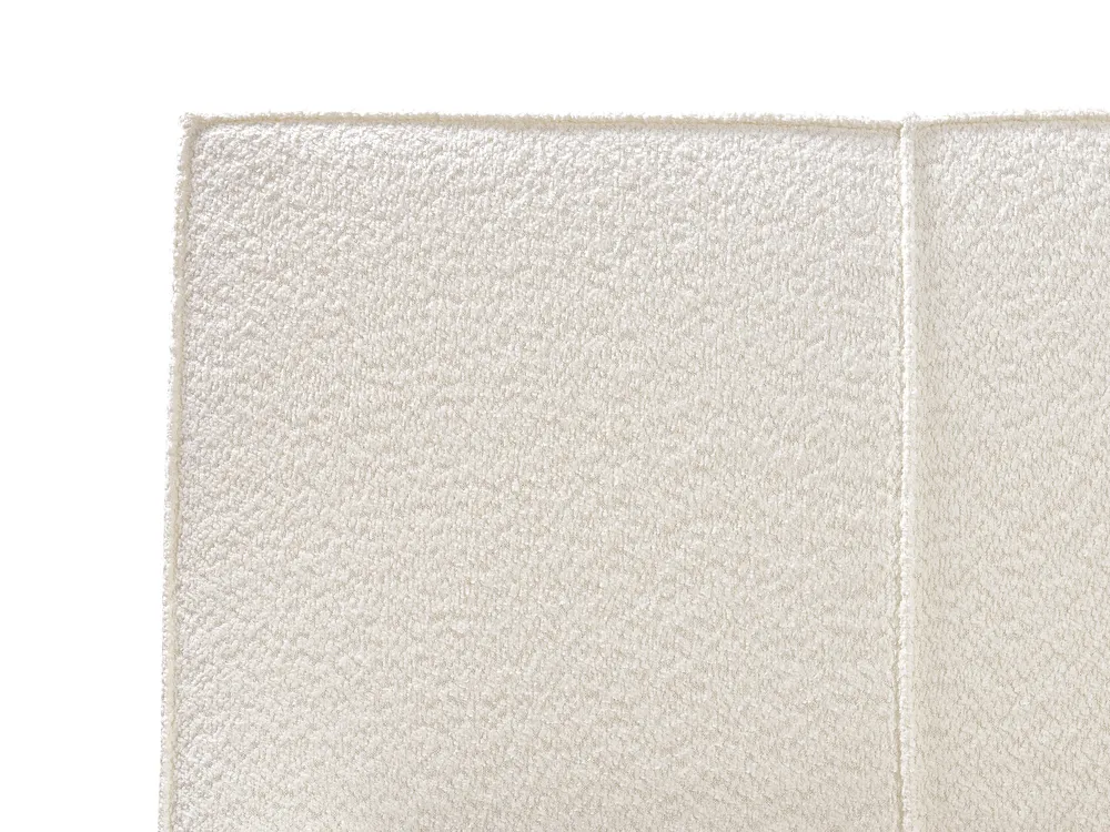 Bett mit Lattenrost Bouclé MIRANDE 160 x 200 cm Cremeweiß_943325