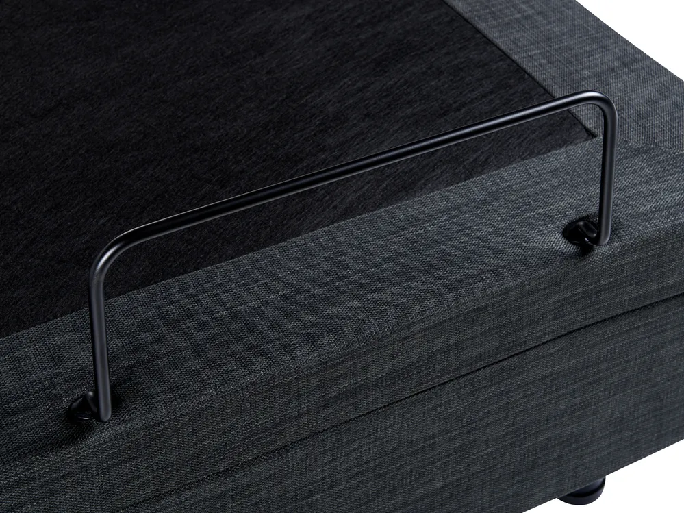 Verstellbares Bett ohne Kopfteil Stoff DUKE 80 x 200 cm Dunkelgrau_951797