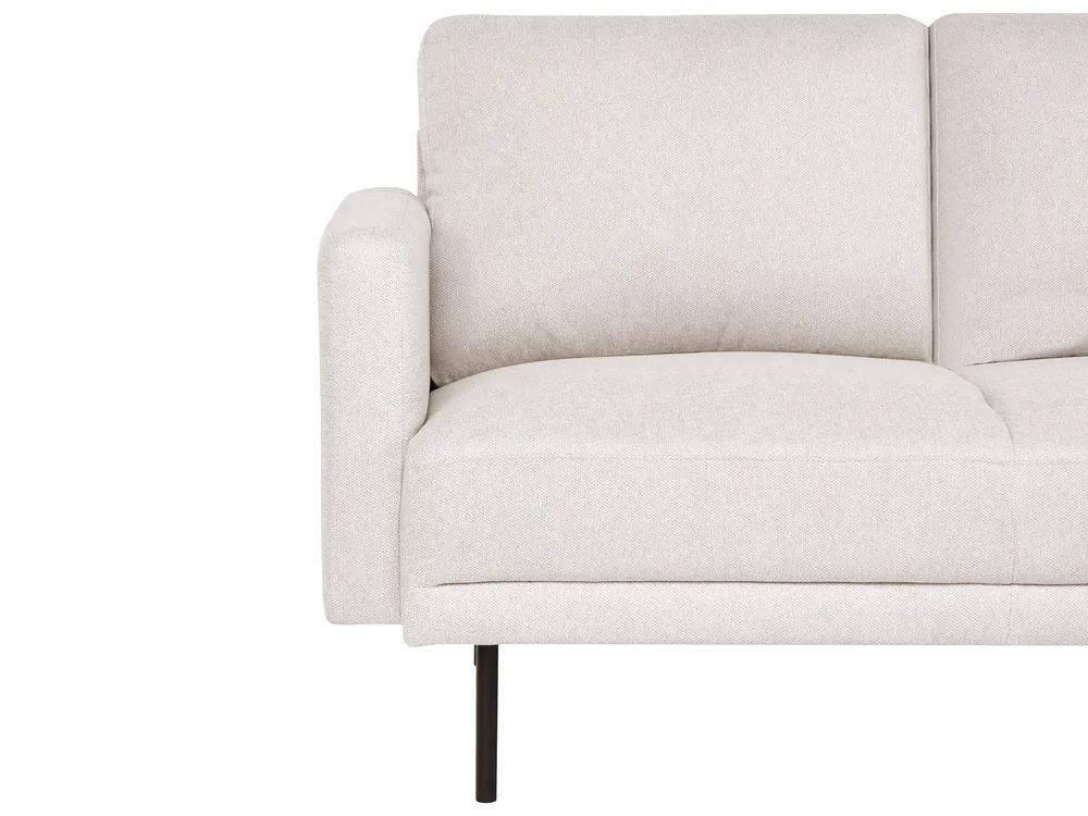 Sofa Set 3-Sitzer BREDA Stoff Hellbeige_1078179