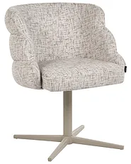 Dining Chair Swivel YOUNGSTOWN Fabric Light Beige_1156539
