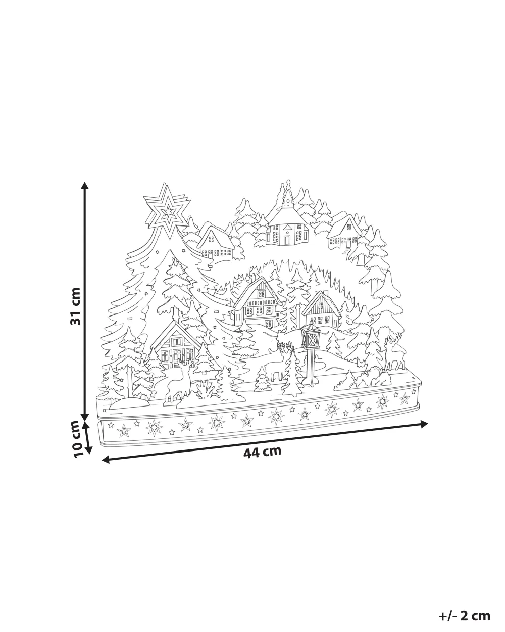 Weihnachtsdekoration LED KORIA 31 cm Hellbraun_1175964