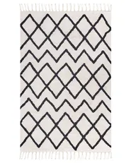 Teppich ELDES Beige 160 x 230 cm Baumwolle_839768