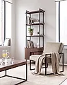Sessel DELARY Samtstoff Taupe