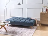 Schlafsofa 2-Sitzer RISOR Stoff Blau_1053640