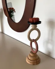 Kerzenständer WATERFORD 29 cm Kiefernholz Bunt_1174146
