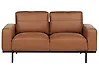 Sofa 2 Seater SOVIK Faux Leather Brown