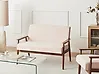 Sofa 2-Sitzer ESRUM Bouclé Dunkelbraun / Beige