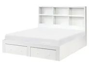 Bed with Storage Drawers TARARE White 160 x 200 cm (EU King Size)_1033155