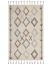 Rug CORUM Beige 160 x 230 cm Cotton_839423