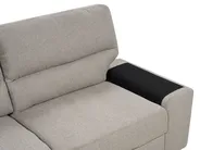 Living Room Set 5 Seater VOGAR Fabric Light Brown_901213