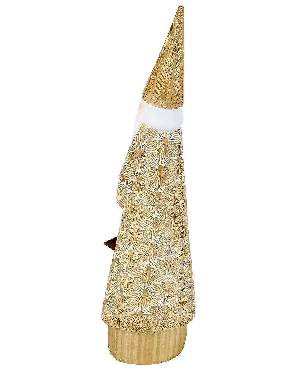 Weihnachtsdekoration 3er Set TENNILA 23/31/32 cm Weihnachtsmann Gold_1175502