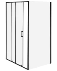 Duschkabine LANGUI 90 x 120 x 190 cm Schwarz_1116655
