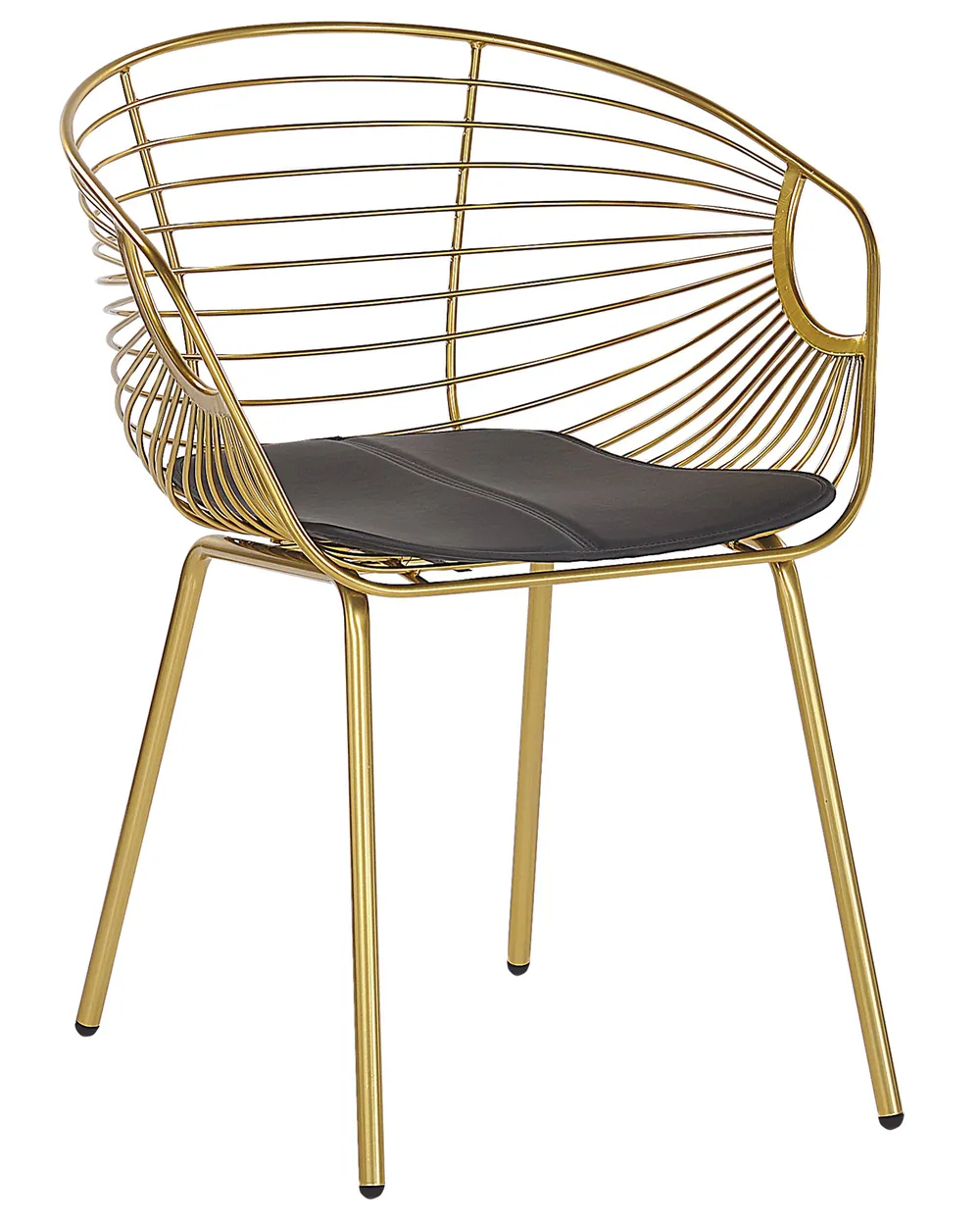 Set of 2 Dining Chairs HOBACK Metal Gold_868133