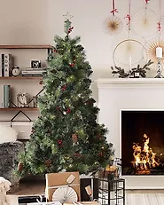 Künstlicher Weihnachtsbaum LED JACINTO 180 cm Dunkelgrün_1177794