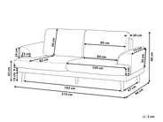 Sofa 3 Seater KILDAL Fabric Black_1058598