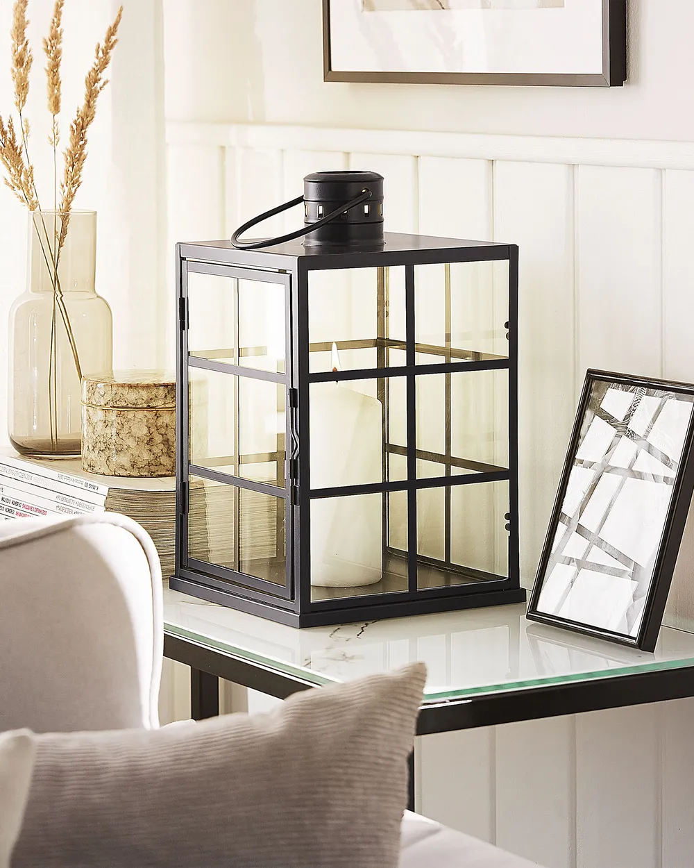 Laterne BINTAN 33 cm Metall Schwarz