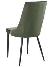 Set of 2 Dining Chairs AVENIR Velvet Olive Green_1082069