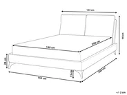 Bett mit Lattenrost Samtstoff MELLE 140 x 200 cm Dunkelgrau_791212
