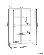 Glass Display Cabinet TINGLEDALE 80 cm Black_949891